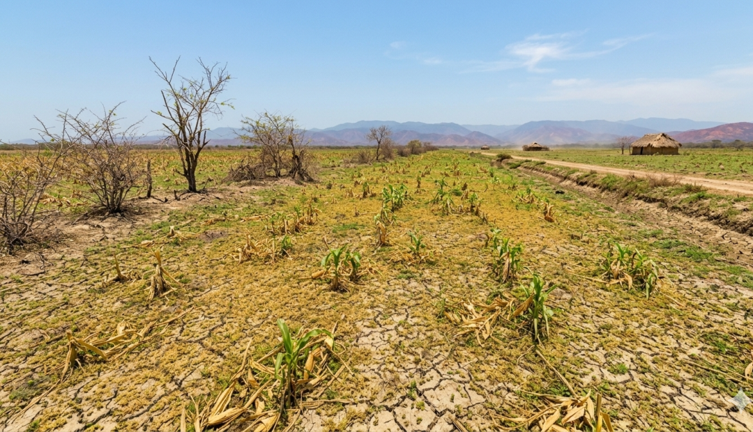 Campo árido por Fenómeno de El Niño