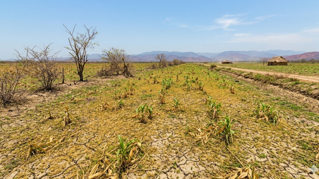 Campo árido por Fenómeno de El Niño
