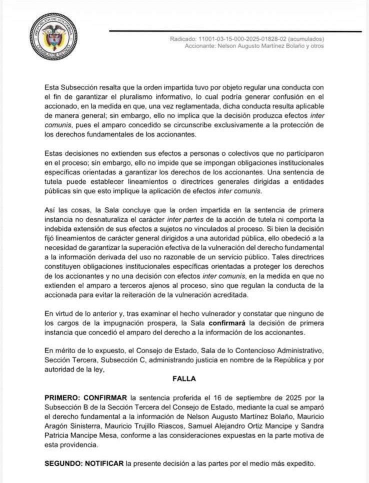 Fallo del Consejo de Estado