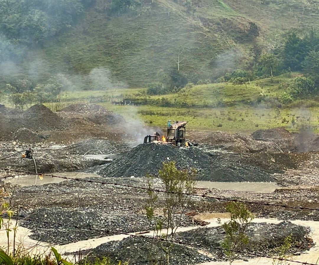 Minería ilegal avanza en Antioquia