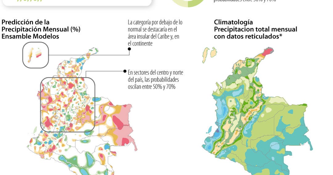 Ideam proyecta lluvias hasta 70% por debajo de lo normal en toda la ...