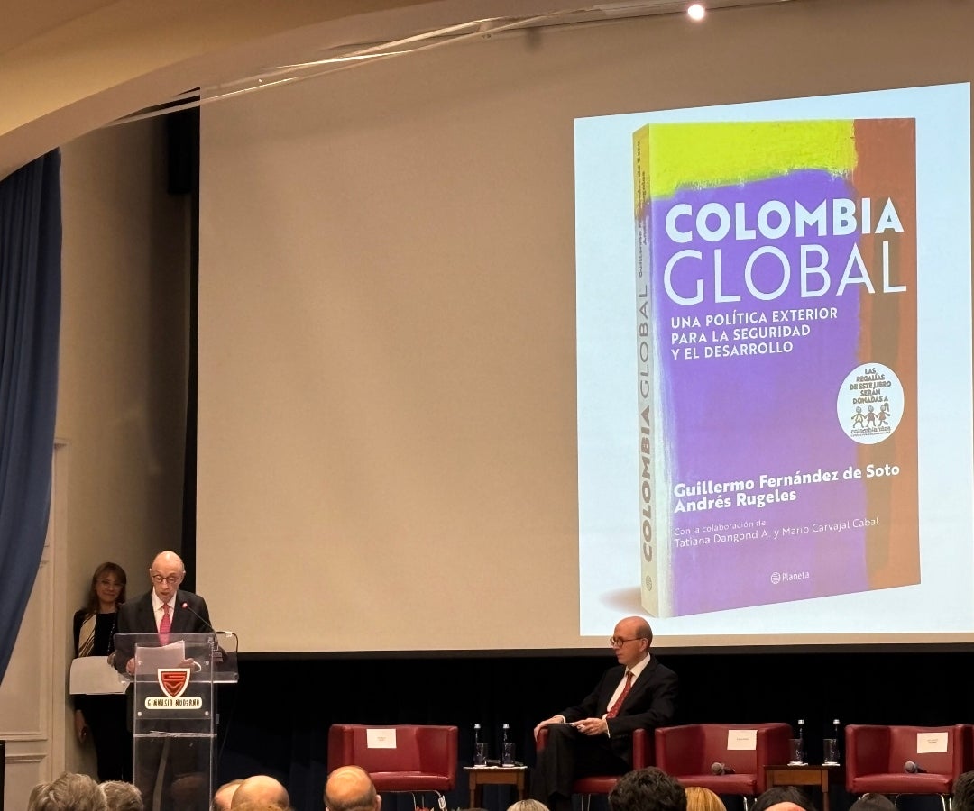 Guillermo Fernández de Soto, presidente del Consejo Colombiano de Relaciones Internacionales, Cori, y Andrés Rugeles, vicepresidente del Cori