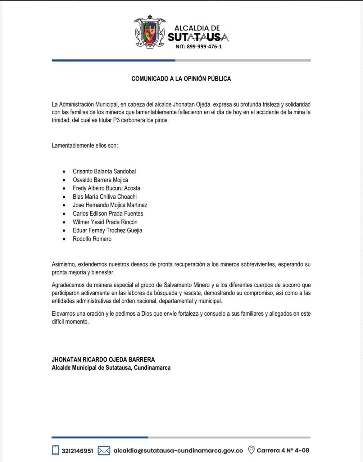 Alcadía de Sutatausa