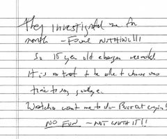 Supuesta nota de suicidio de Jeffrey Epstein