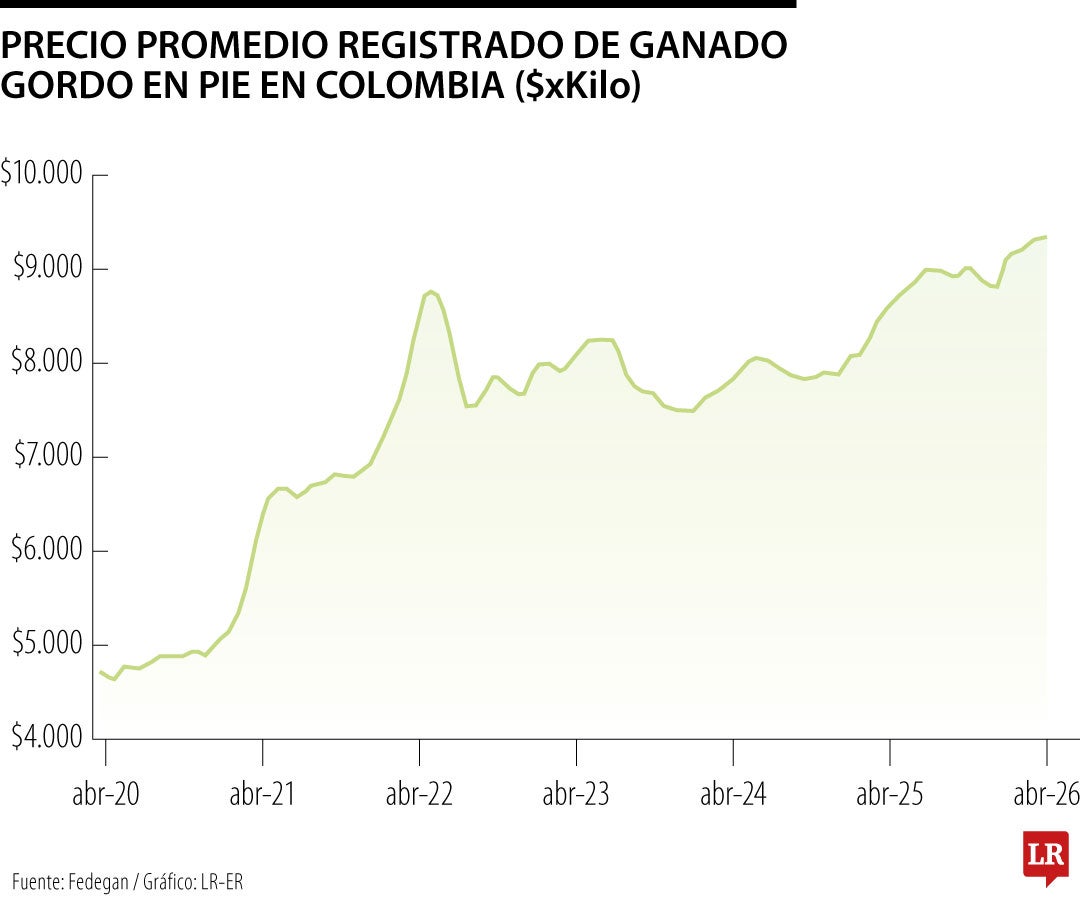 Histórico precios de la carne