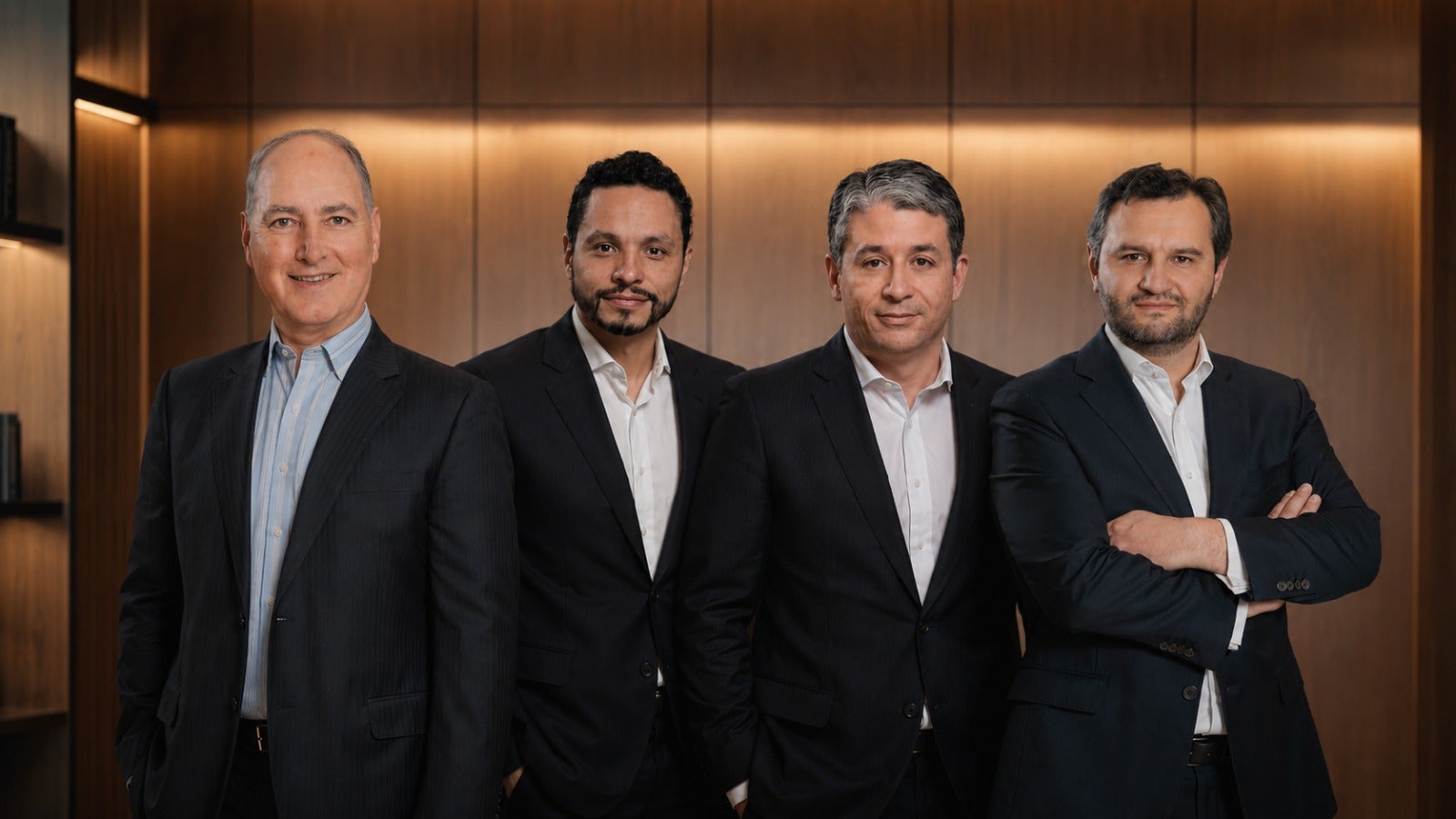 Sergio Michelsen, Fernando Castillo, Alejandro García de Brigard y Nicolás Cardona, socios de Brigard Urrutia asesores del negocio.