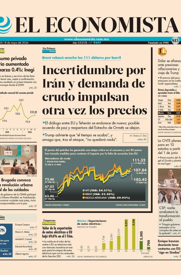 Portada El Economista 18 de mayo
