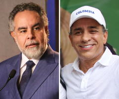Armando Benedetti, ministro del Interior; y Alexander López, director de campaña