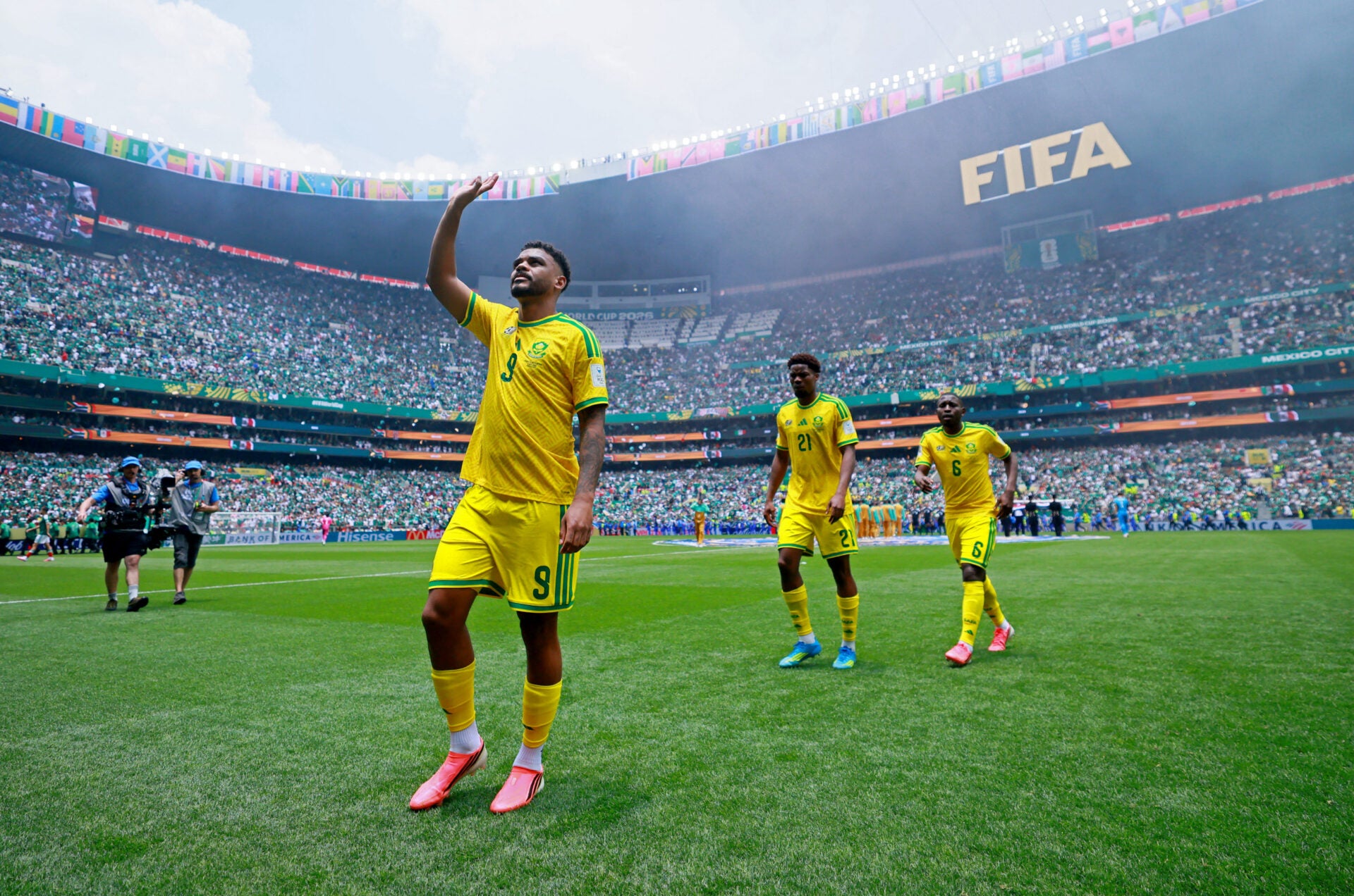Bailes de la selección sudafricana al salir al campo reviven fiesta colombiana del Mundial 2014