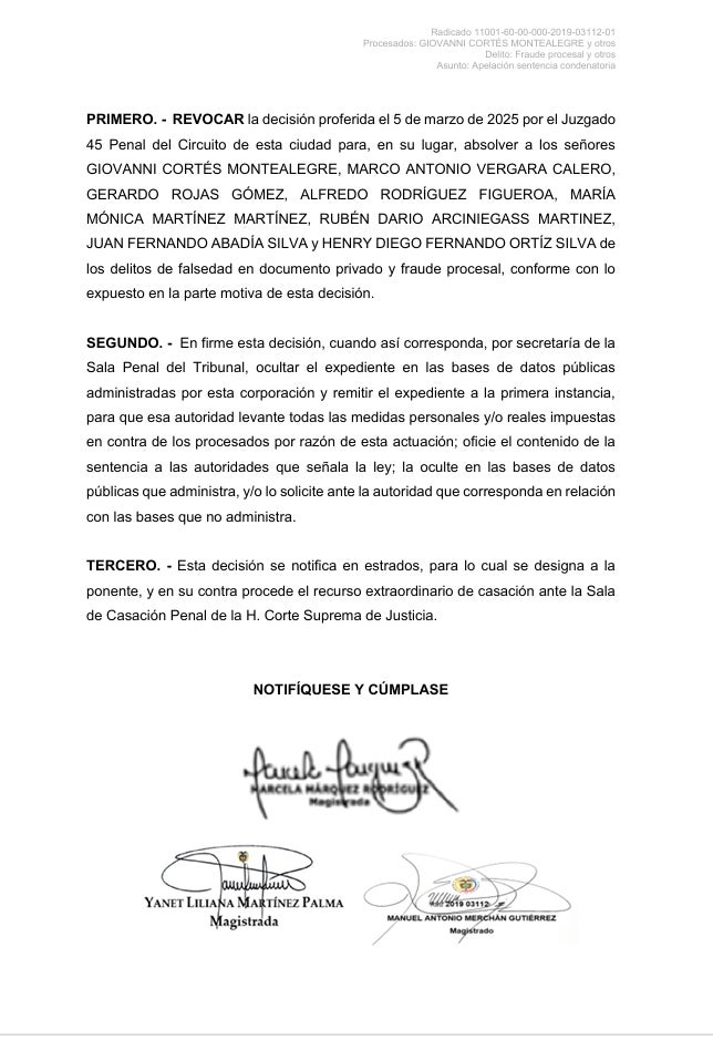 Decisión del Tribunal