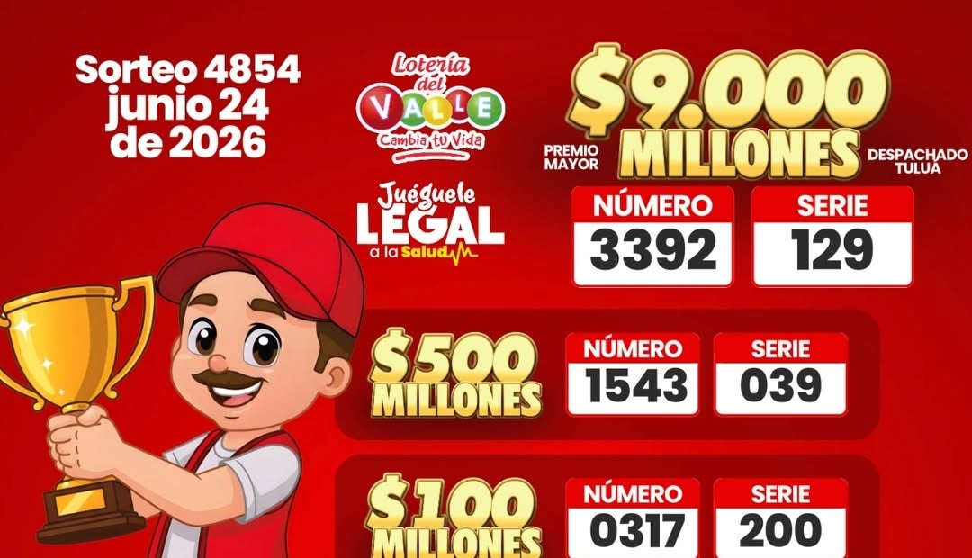 Resultados Lotería del Valle del 25 de junio de 2026