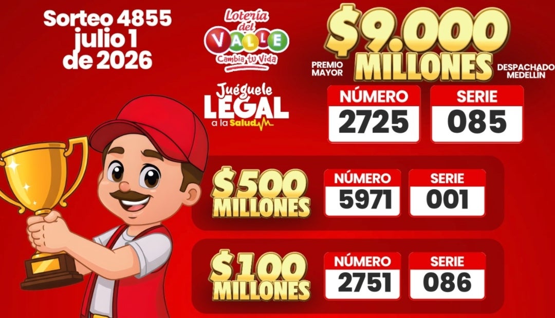 Resultados Lotería del Valle 1 de julio