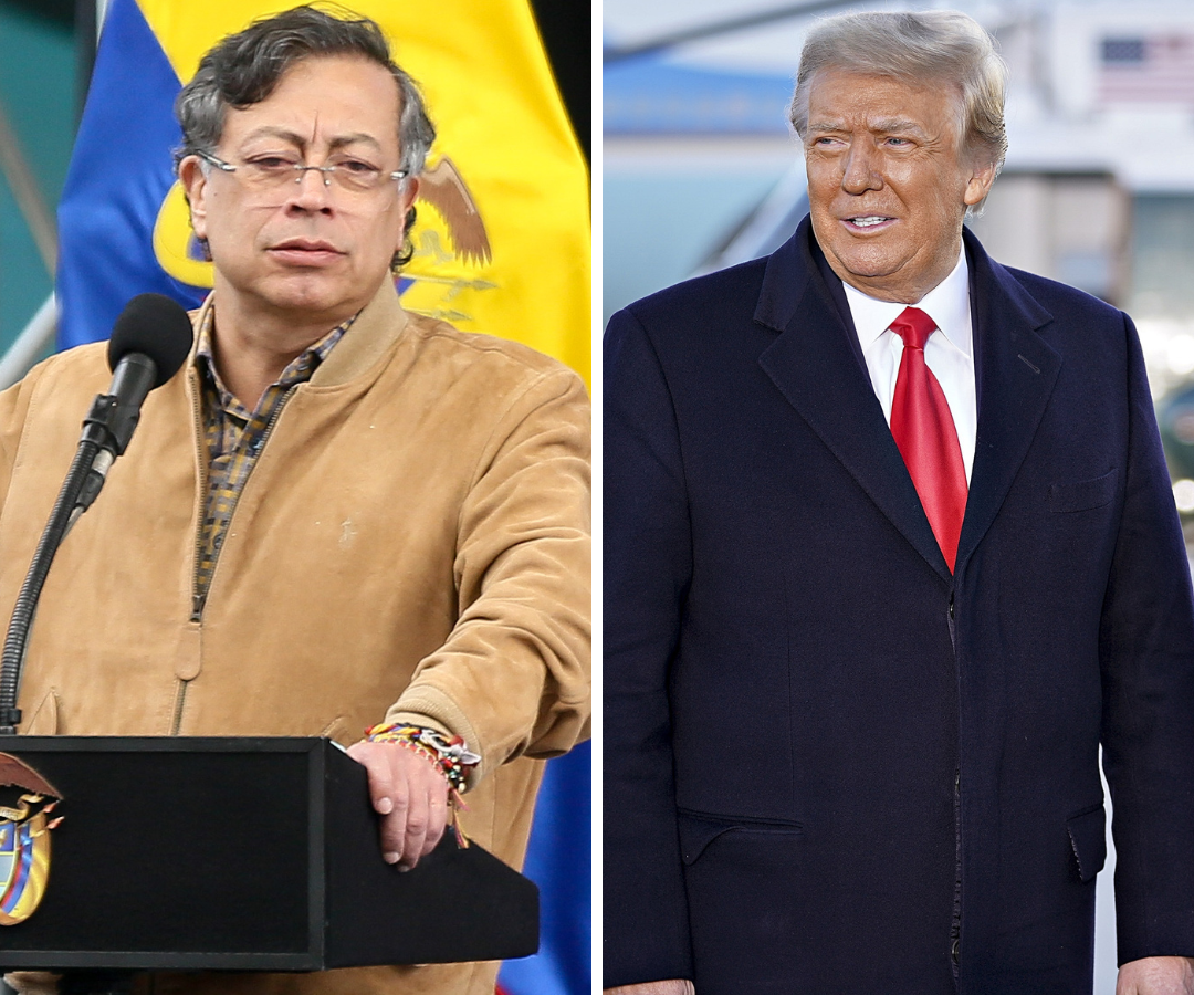 Gustavo Petro, presidente de Colombia, y Donald Trump, presidente de EE.UU.