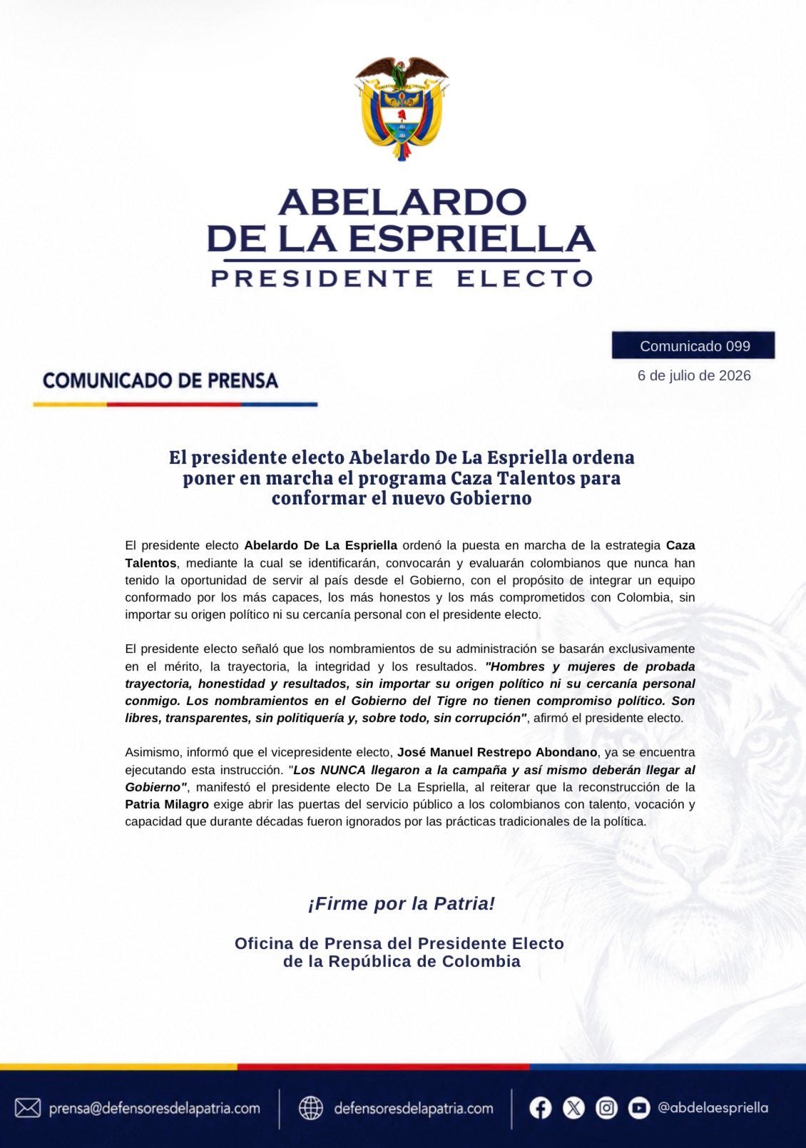 Gobierno crea estrategia Caza Talentos