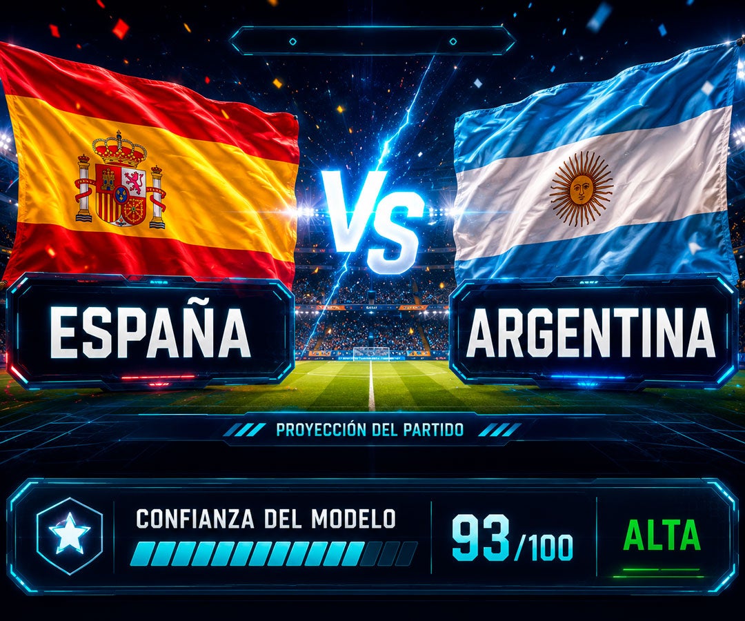 España parte como favorita ante Argentina en la final del Mundial 2026, según modelo de IA de LR