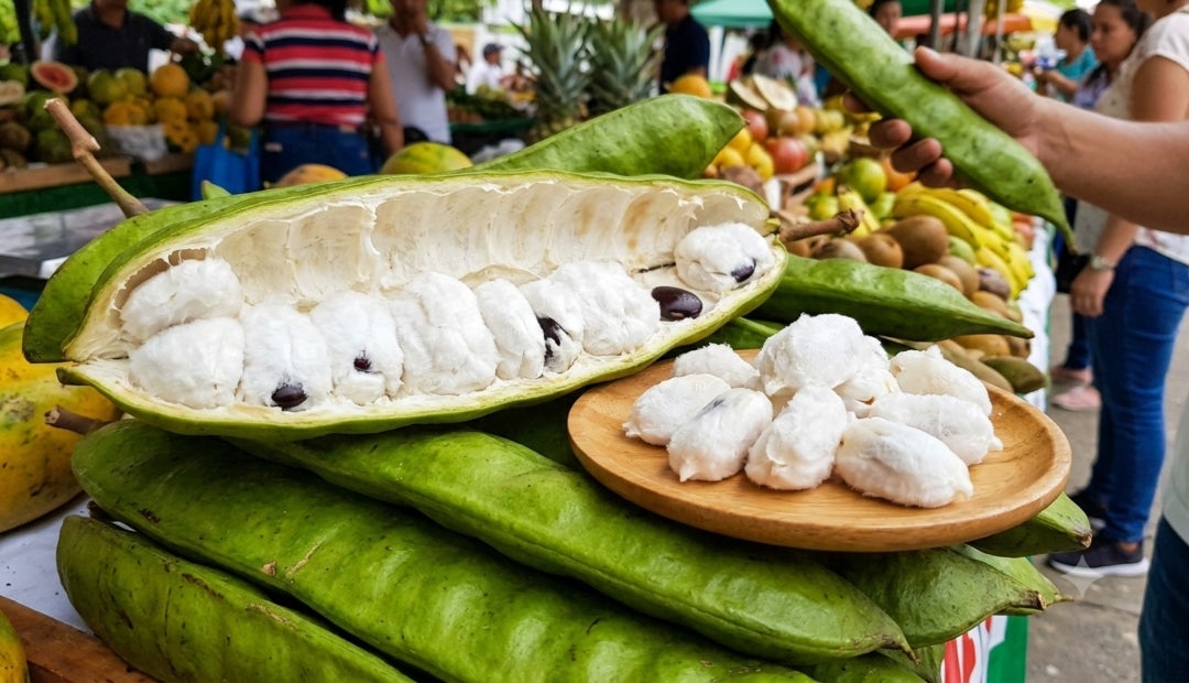 Guama en una plaza de mercado