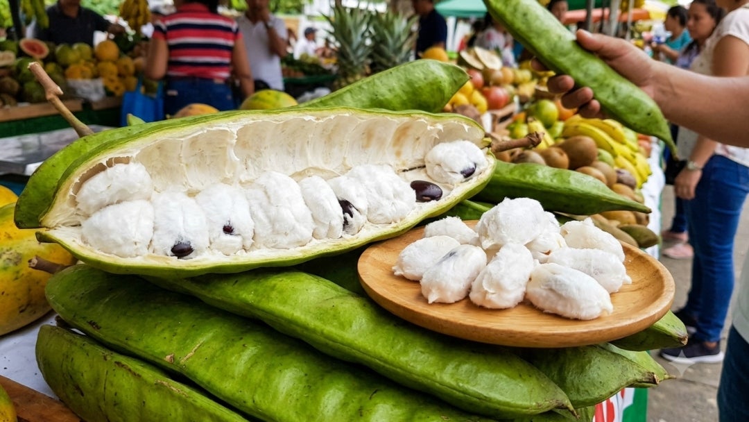 Guama en una plaza de mercado