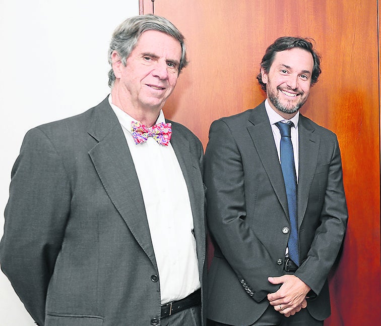 Germán Pombo Holguín, miembro de la junta directiva de la Patrulla Aérea Civil Colombiana; y Rodrigo Castillo Cottin, abogado y socio de Rimon Law.