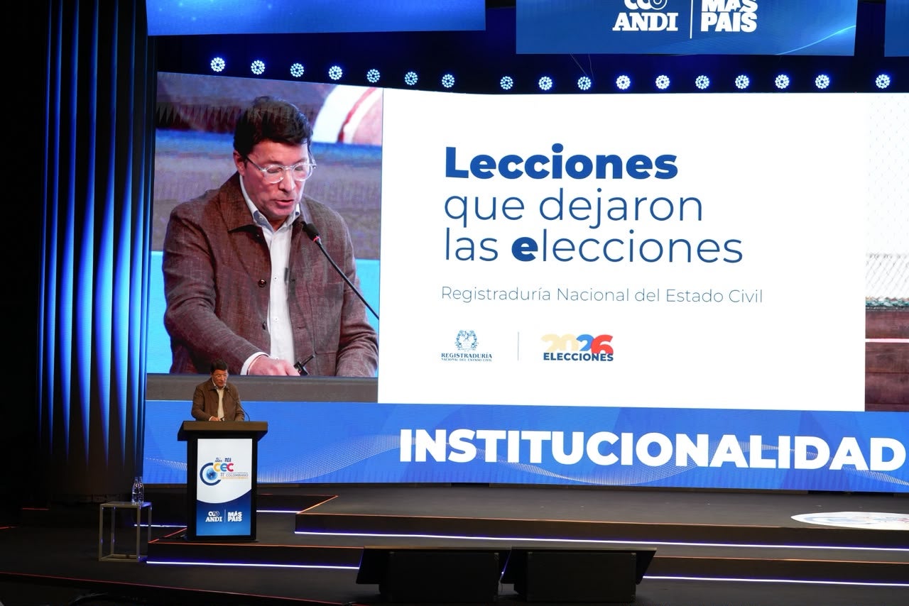 Hernán Penagos, registrador nacional, llamó a respetar el sistema electoral y aportar, desde las empresas, a la recuperación de la confianza de la ciudadanía