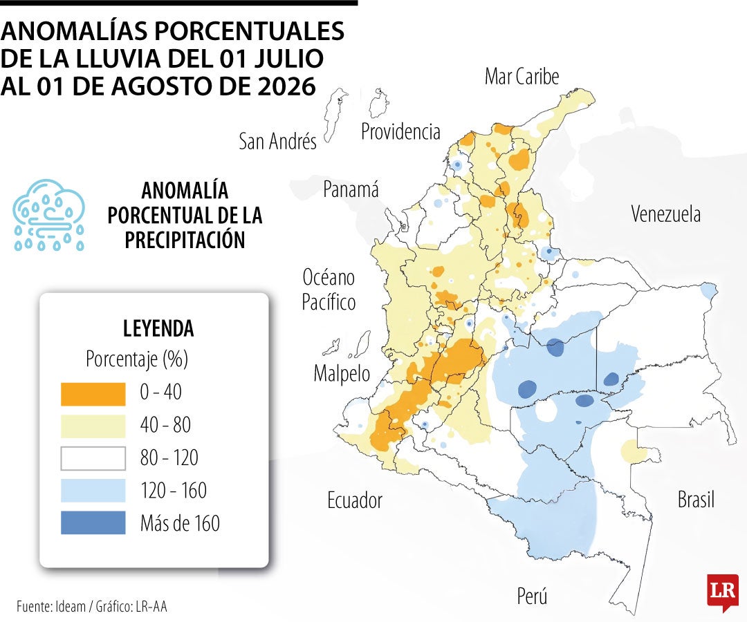 Lluvias por encima de lo normal se registraron en ocho departamentos