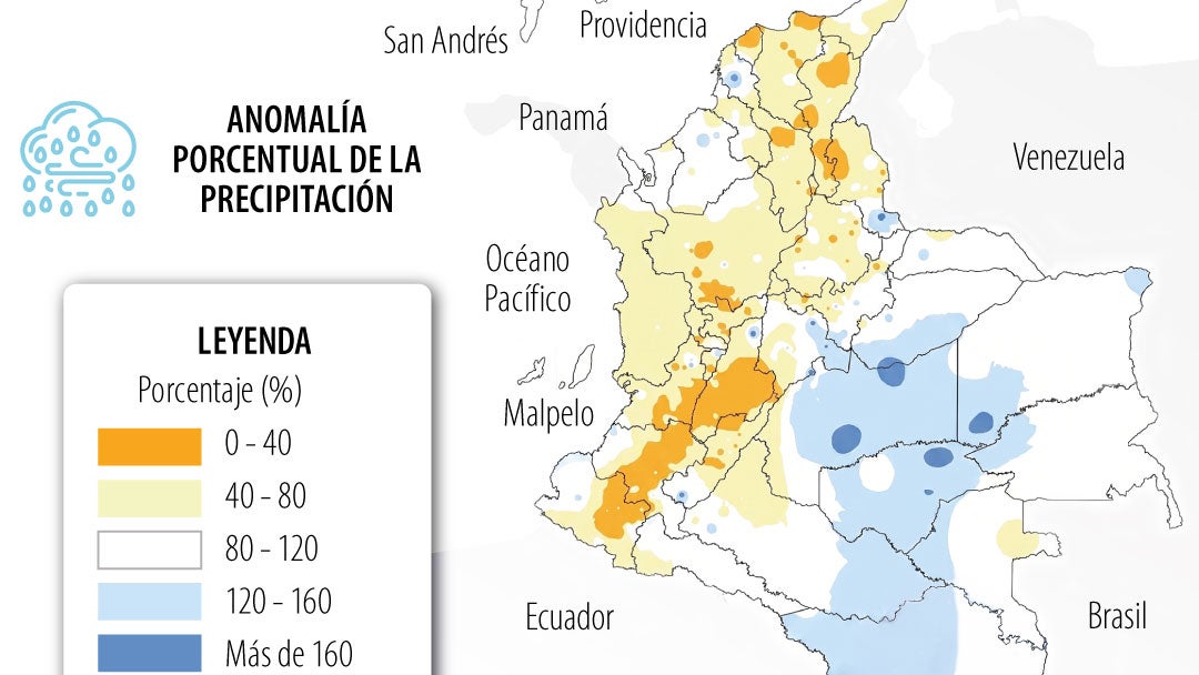 Lluvias por encima de lo normal se registraron en ocho departamentos
