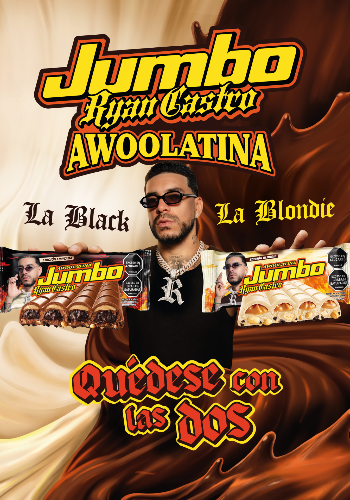 Ryan Castro lanza su segunda colaboración con Grupo Nutresa, la cual incluye dos nuevas chocolatinas: La Black y La Blondie