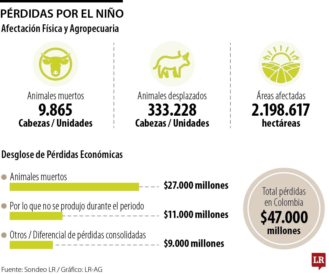 Pérdida ganaderas por el fenómeno de El Niño