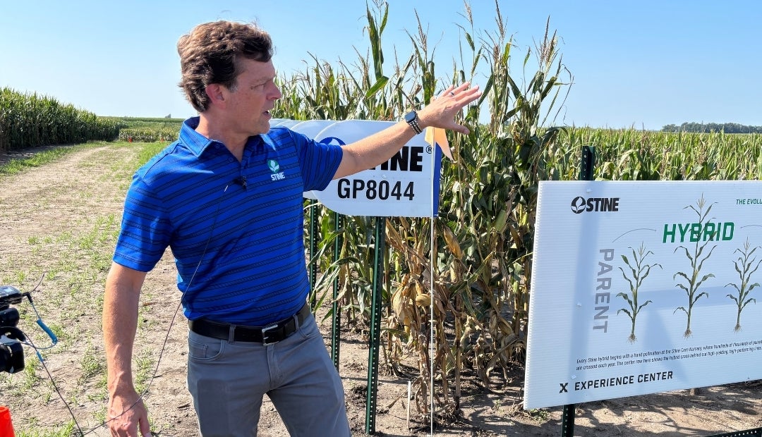 Myron Stine, presidente de la Stine Seed Company