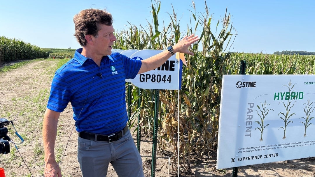Myron Stine, presidente de la Stine Seed Company