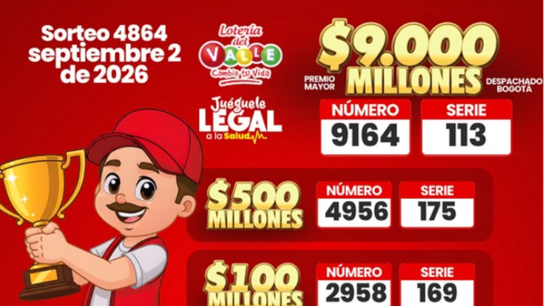 Lotería del Valle, sorteo 2 de septiembre