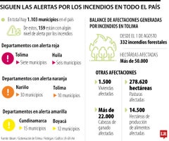 Siguen las alertas por incendios en todo el país Siguen las alertas por incendios en todo el país
