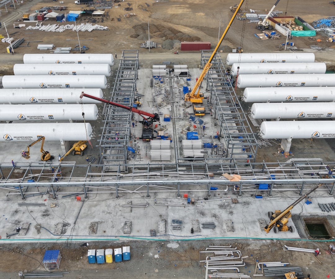 Avance de las obras de la Regasificadora del Pacífico
