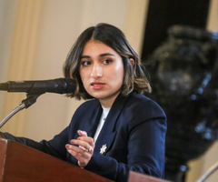 Laura Sarabia, exembajadora