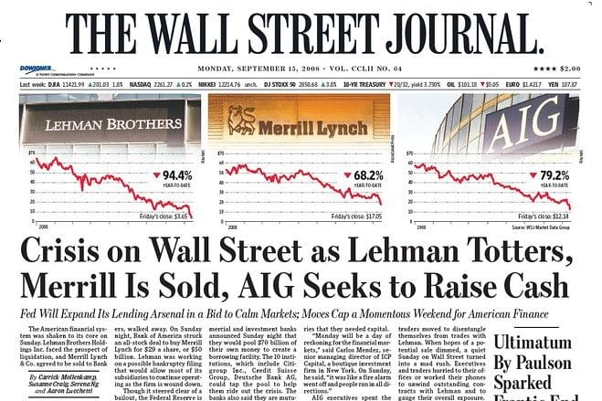 Wall Street Journal 15 septiembre de 2008