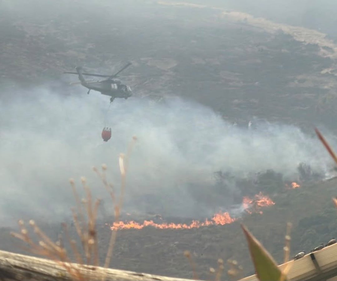 Incendio forestal en Villa de Leyva