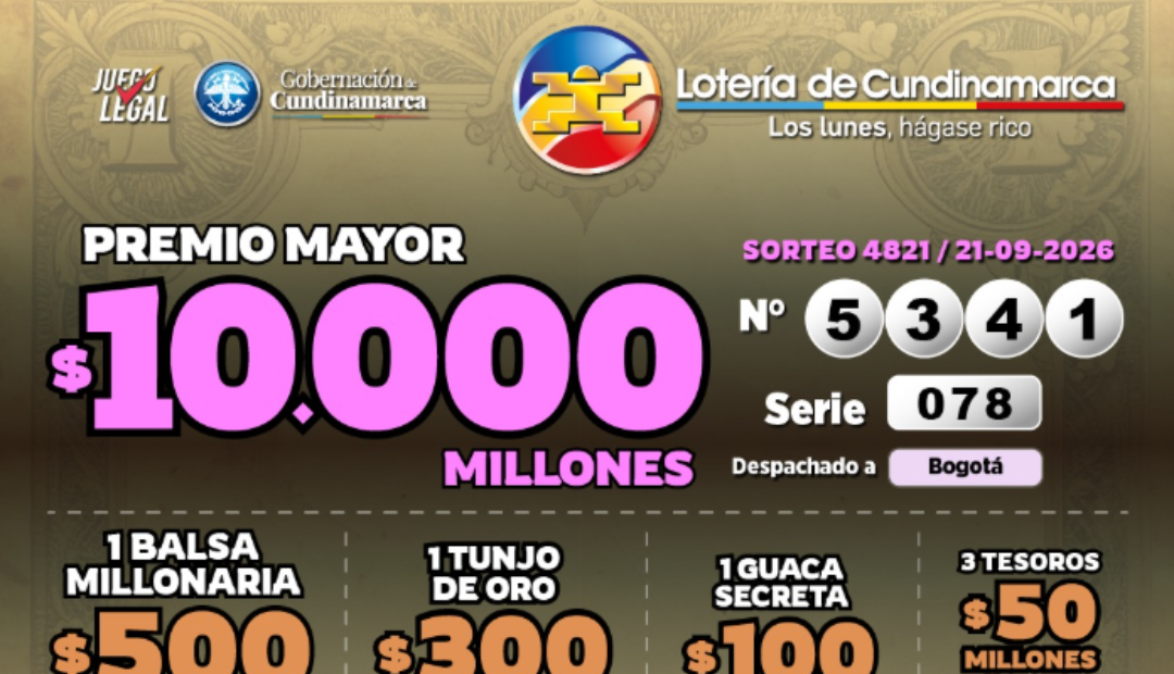 Lotería de Cundinamarca 21 de septiembre