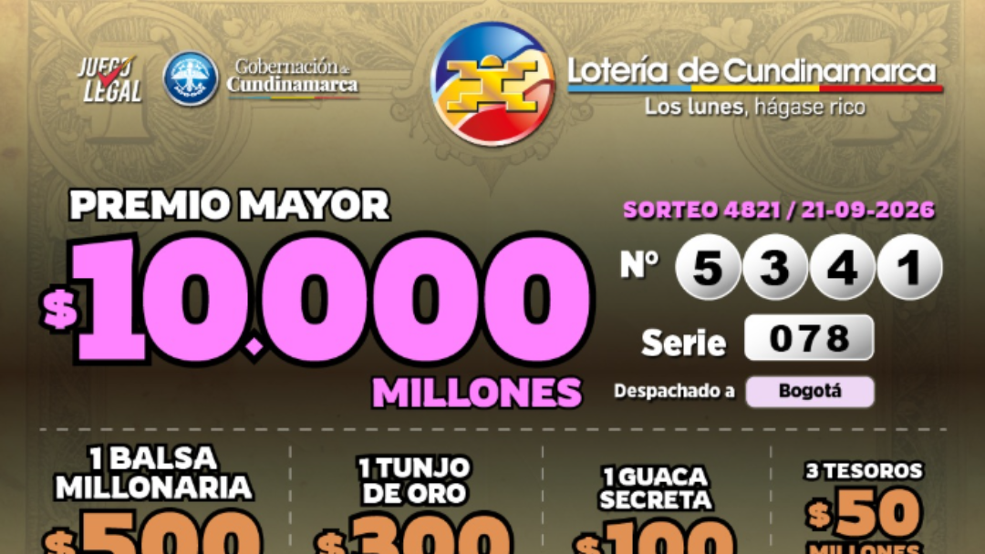 Lotería de Cundinamarca 21 de septiembre