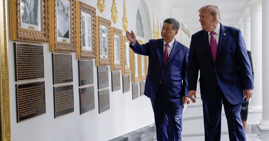 Trump y xi visitaron el paseo de la fama presidencial