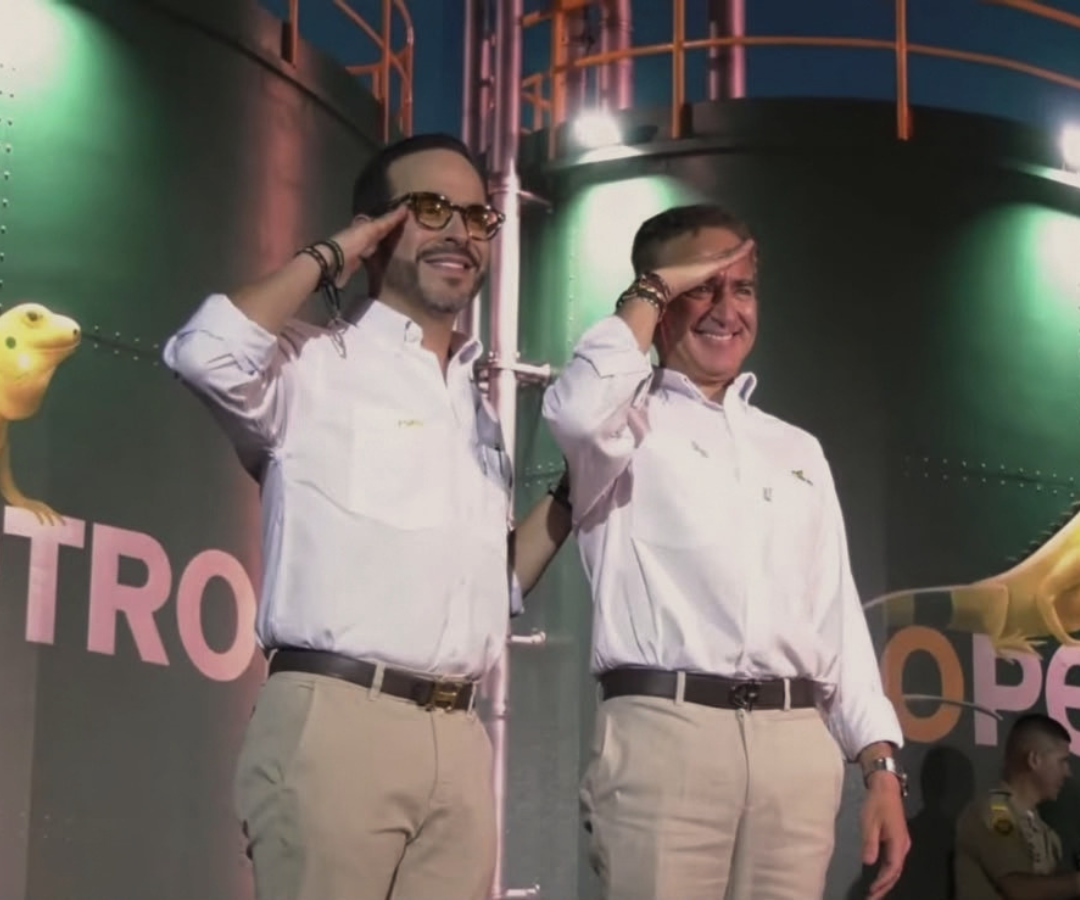 Presidente Abelardo de la Espriella y Joaquín Gutiérrez, presidente de Ecopetrol