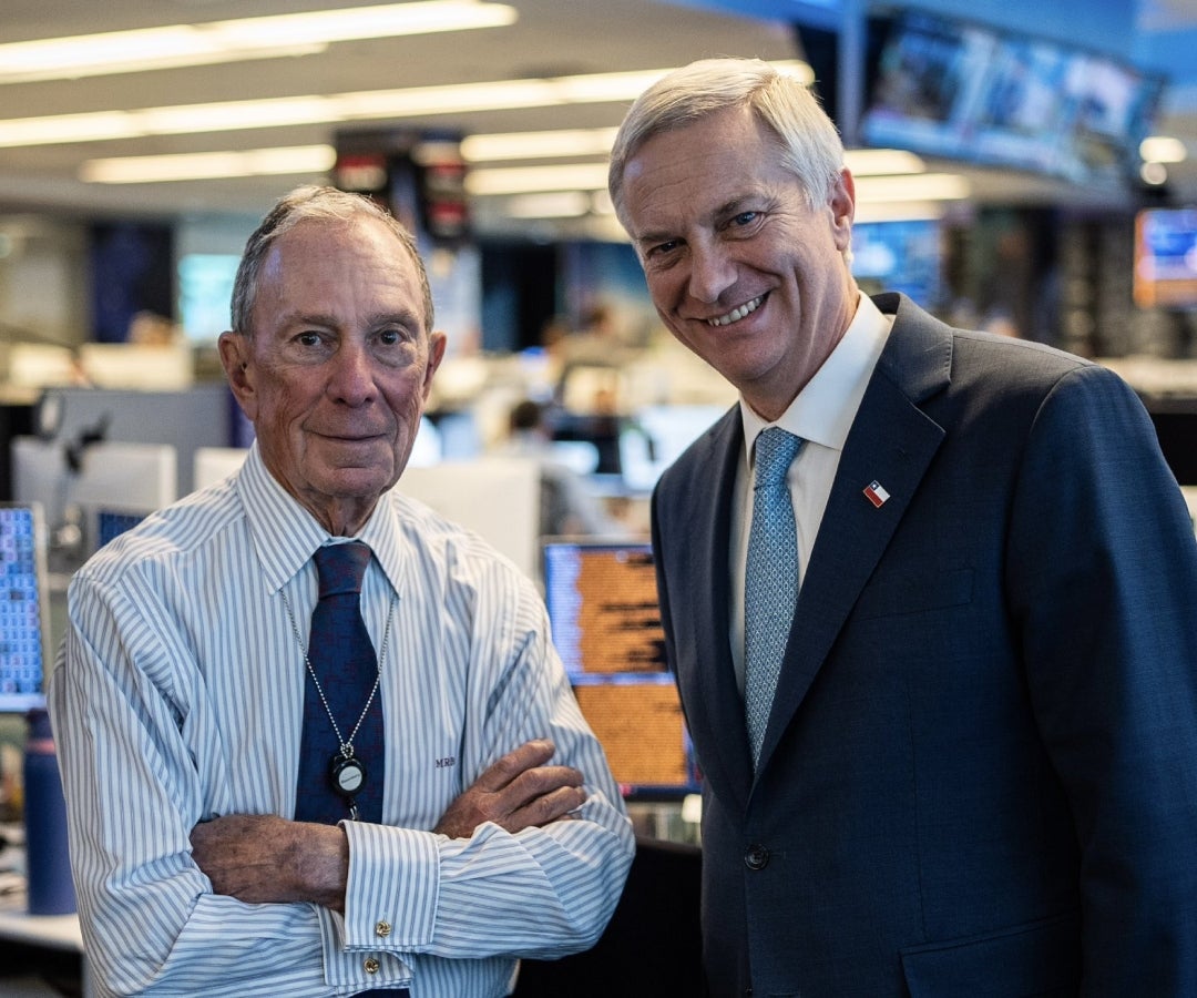 Antonio Kast y Michael Bloomberg