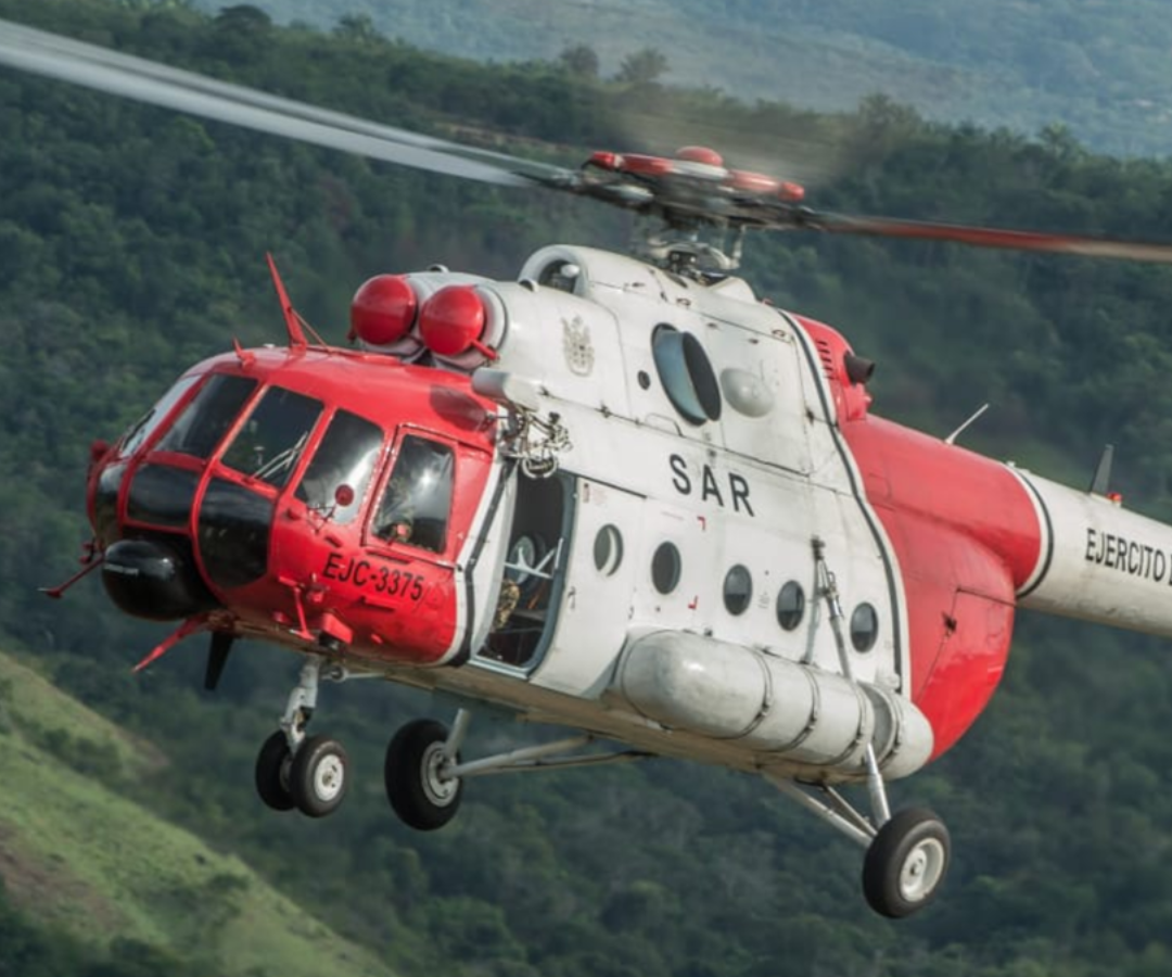 Helicóptero Jaque del Ejército Nacional.