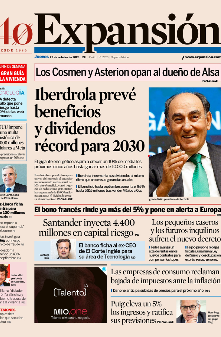 Portada Expansión 22 de octubre