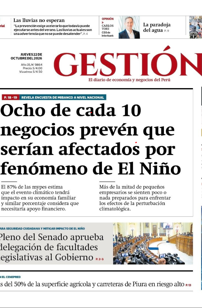 Portada Gestión 22 de octubre