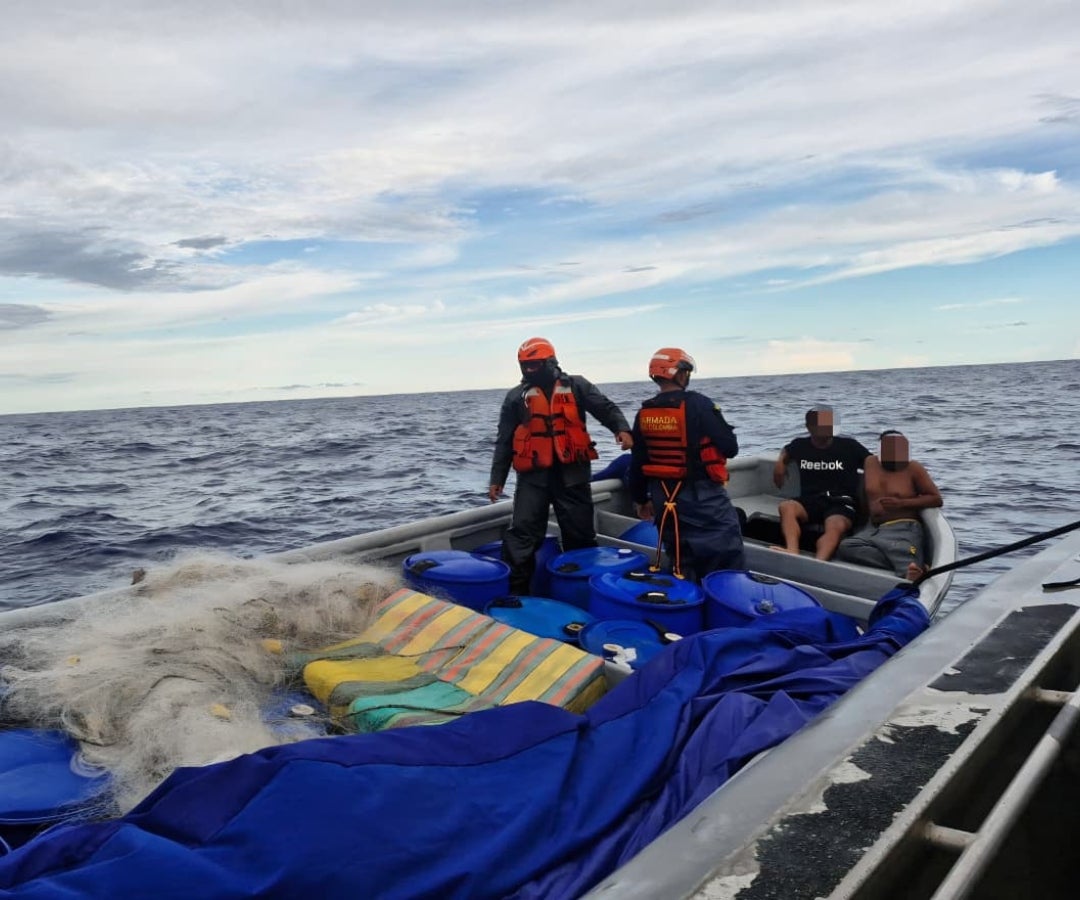 Armada incautó 568 kg de cocaína en una embarcación cerca de República Dominicana