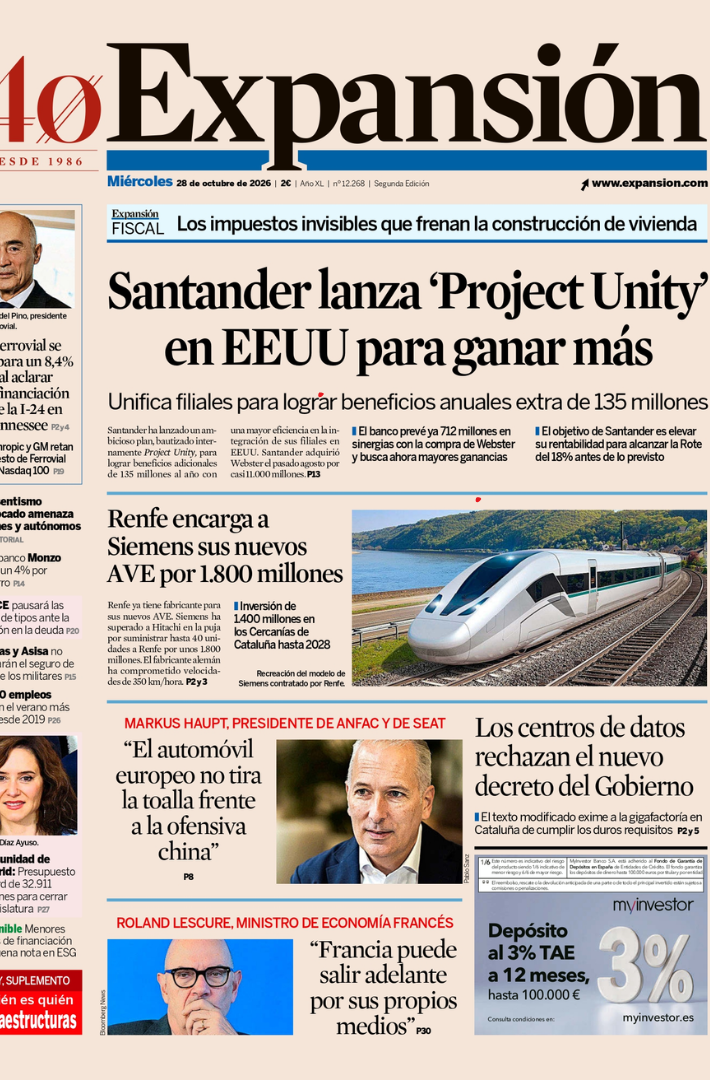 Portada Expansión 28 de octubre