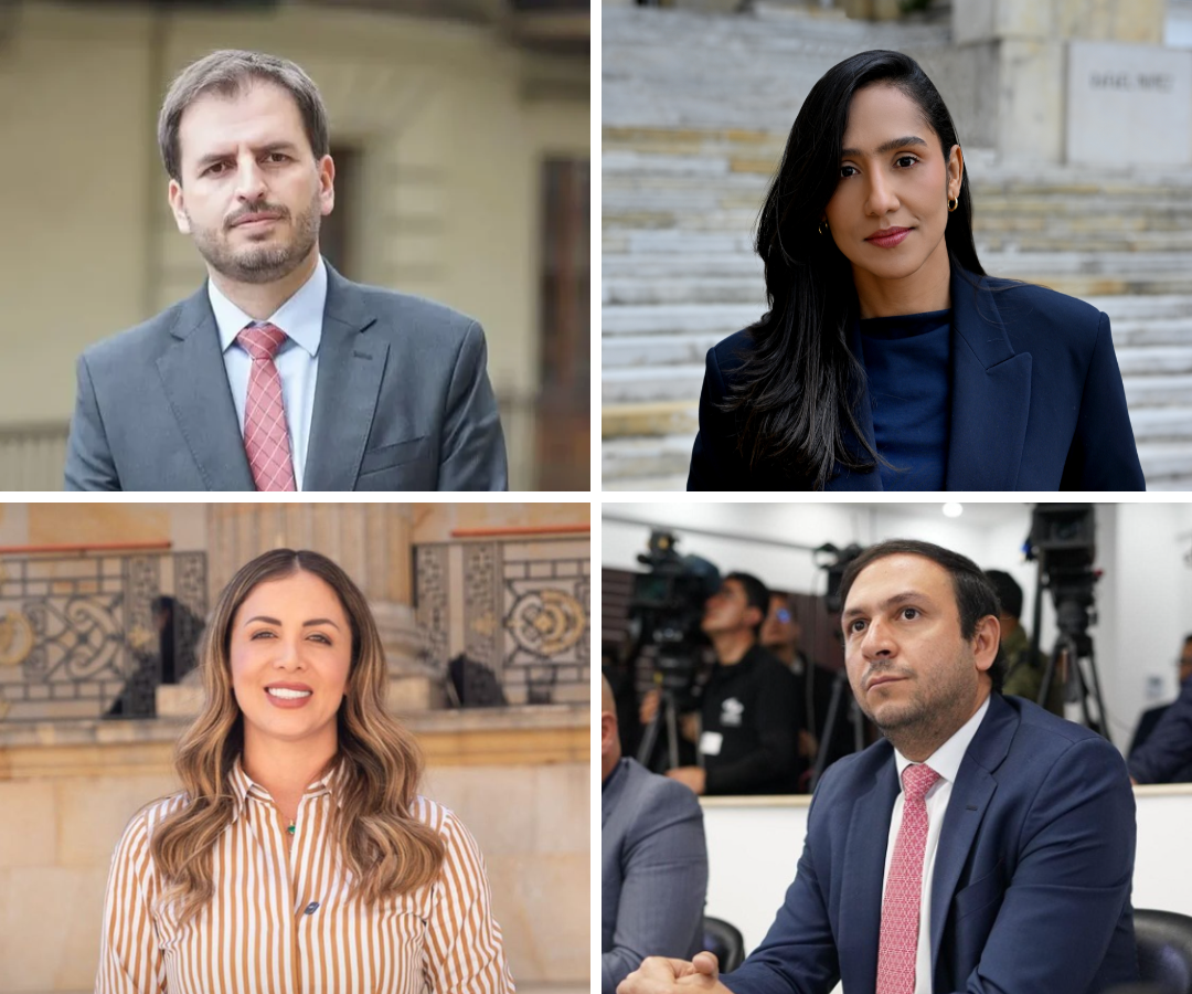 Andrés Forero, Claudia Margarita Zuleta, Zandra Bernal y Juan Felipe Corzo, senadores del Centro Democrático