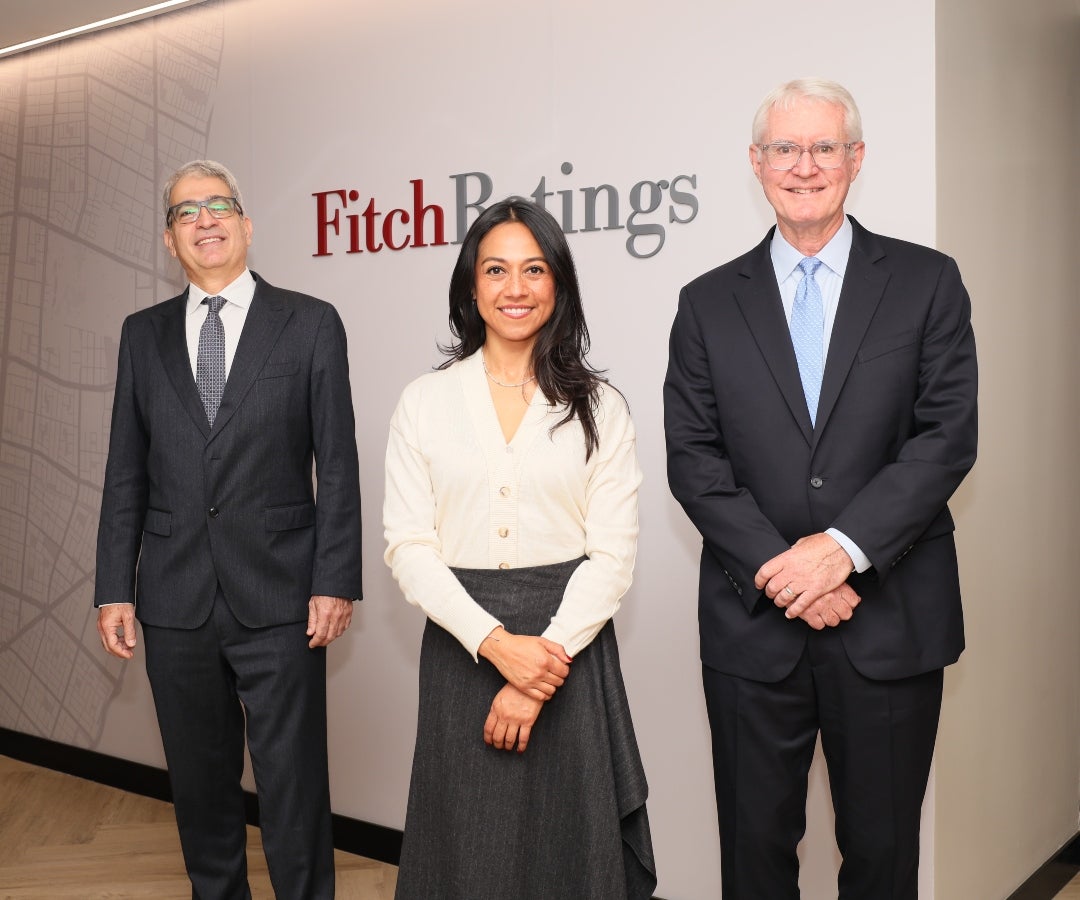 Irais Pérez, country head para la Región Andina; Carlos Fiorillo; presidente para América Latina; y Mark Oline, global head de BRM