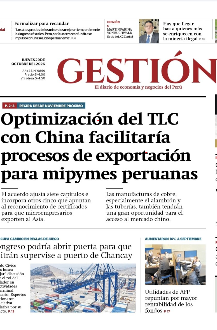 Portada Gestión 29 de octubre